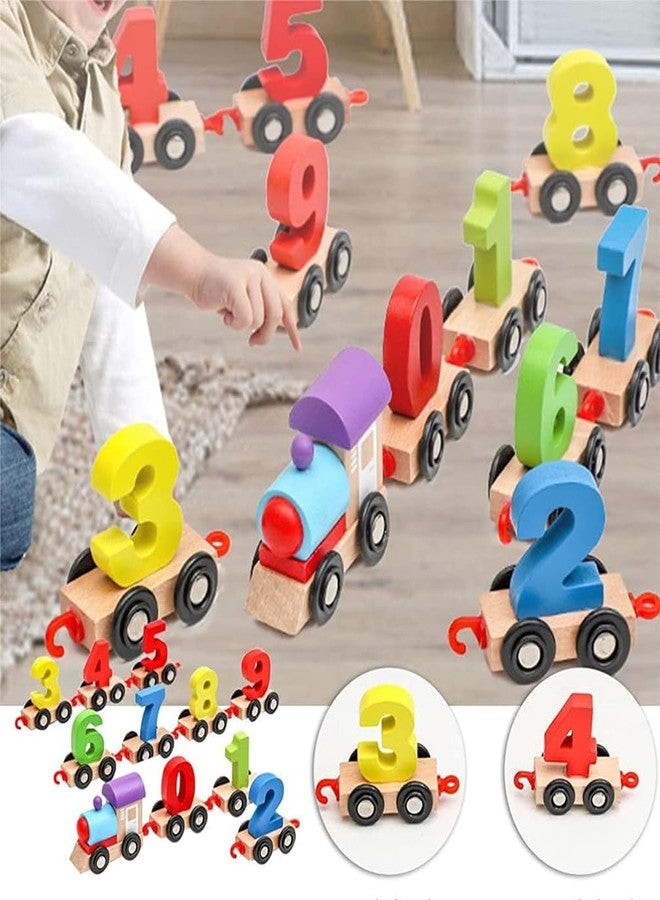 سمونيو قطار الأرقام الخشبي الملون من سمونيو؛ لعبة ألغاز تعليمية مبكرة للأطفال، مناسبة للأولاد والبنات من عمر سنتين فما فوق، (متعدد الألوان) - Image 2